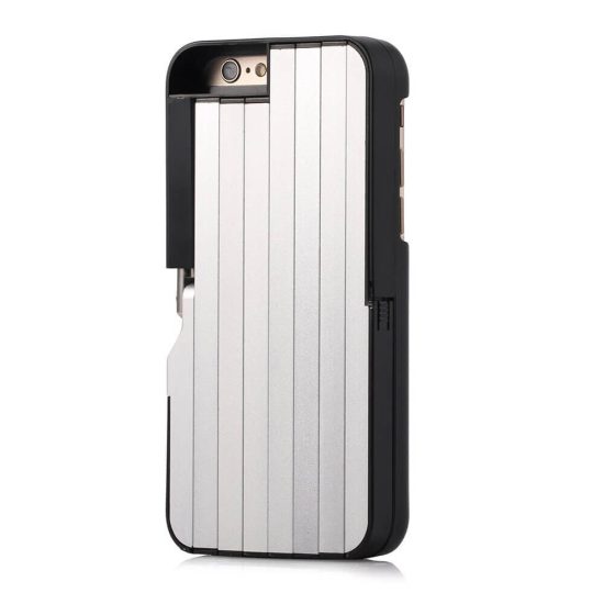 Black selfie stick iPhone case cover