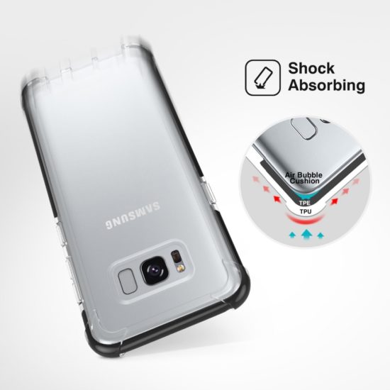 Bumper Slim Transparent phone case for samsung S8 Plus