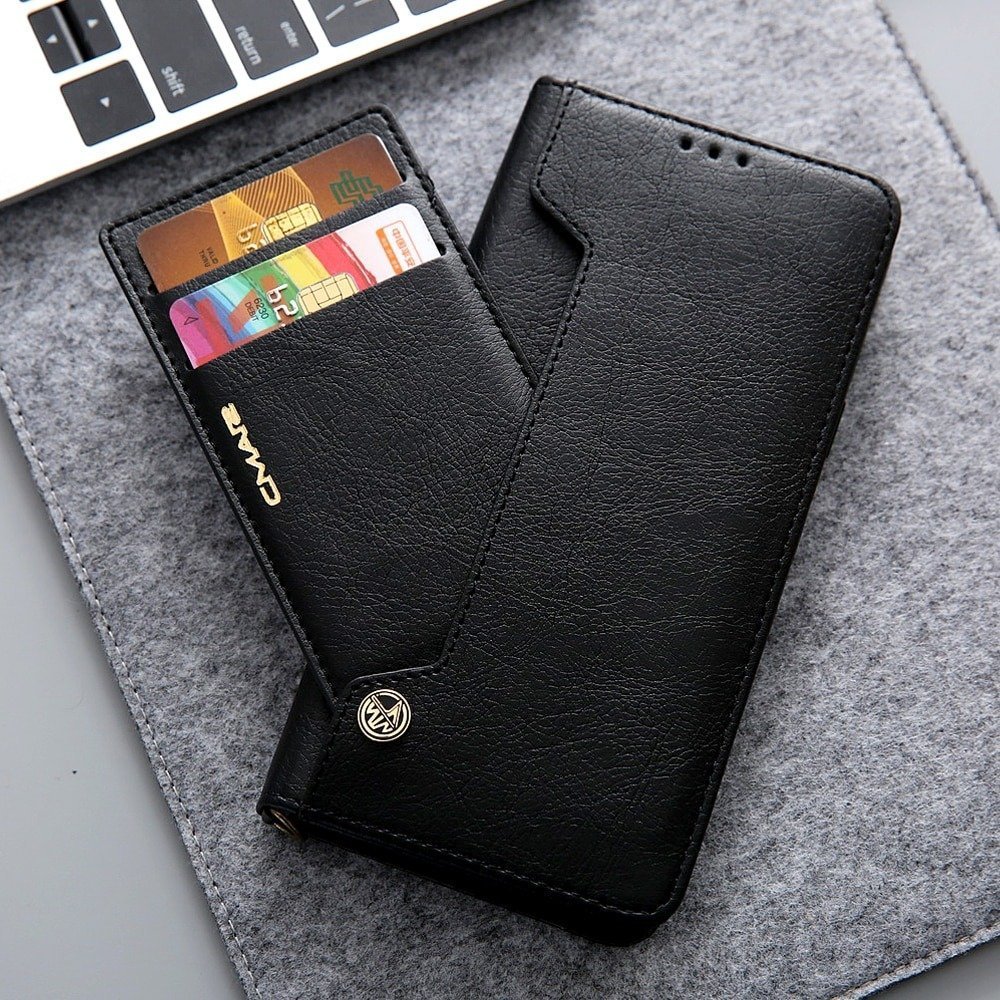 Leather Wallet Phone Case With Credit Card Holder For iPhone X