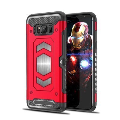 Red heavy duty magnetic Case For Samsung Galaxy S8 Plus