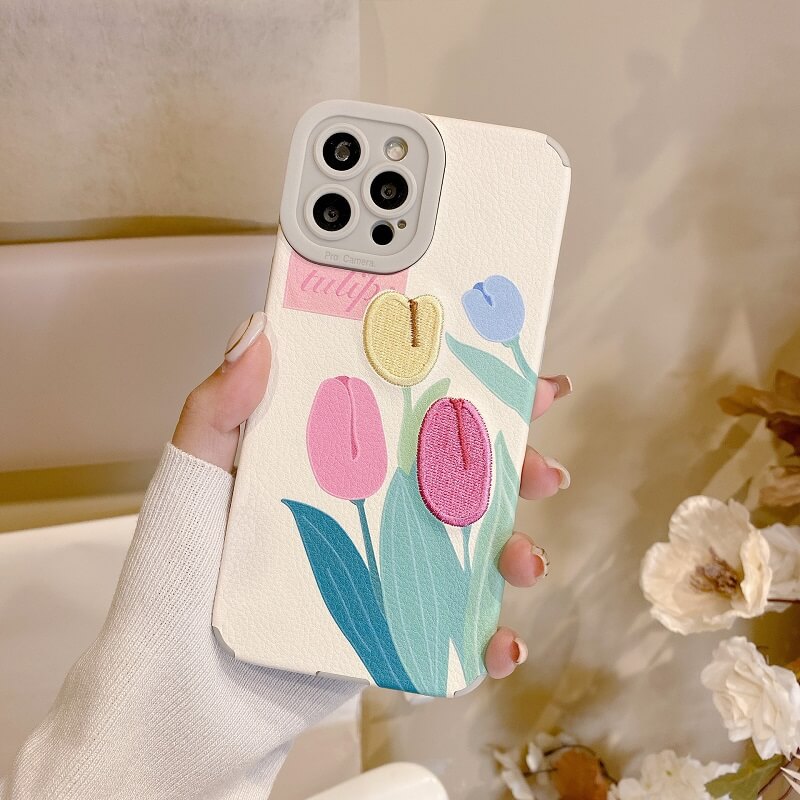 Pink floral iPhone case