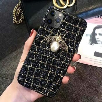 Diamond bee glitter iPhone case