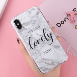 Geometric Quote Marble Case
