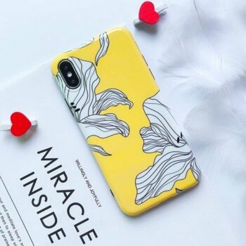 Glossy Yellow Floral iPhone Case