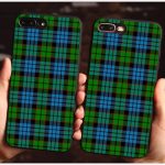 Green plaid phone case