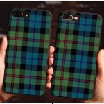 Green plaid phone case
