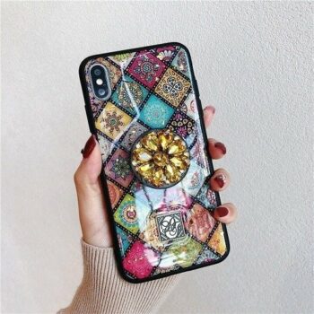 Multicolor Mandala Pop Stand iPhone Case