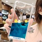 Transparent liquid yellow duck phone case