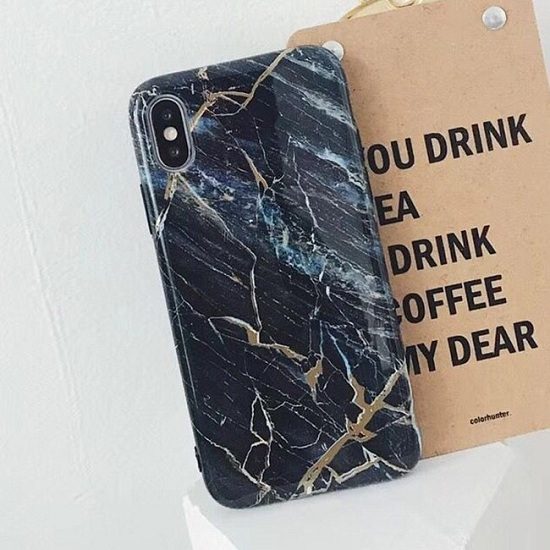 Black Marble iPhone Xs Max Case
