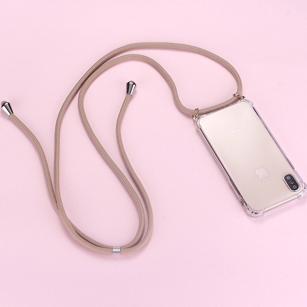 Phone Case with brown Strap Necklace