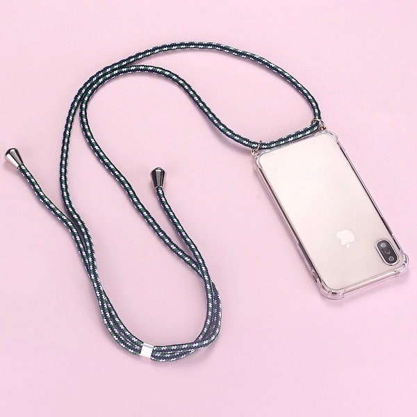 Phone Case with green Strap Necklace Cord