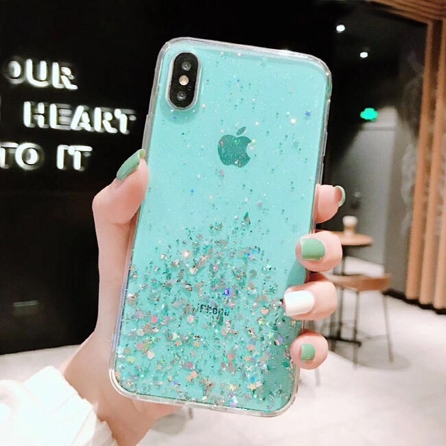 Glitter Flakes Phone Case For Iphone 11 Pro Max X Xs 8 7 6 6s Plus