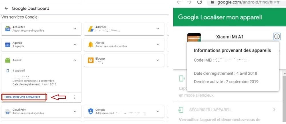 Track mobile phone using Google dashboard website Track mobile phone using Google dashboard website