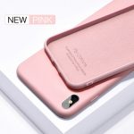 Pink liquid silicone iphone case