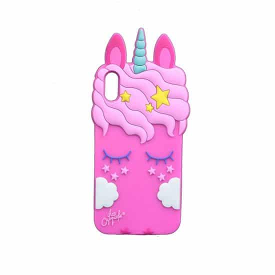 Pink eye rabbit unicorn phone case