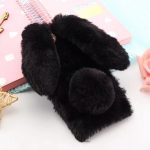 Black Furry Fluffy Rabbit Ears iPhone Case