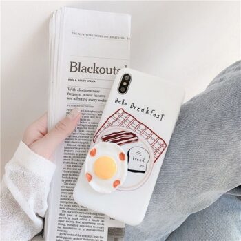 white and yellow egg phone case