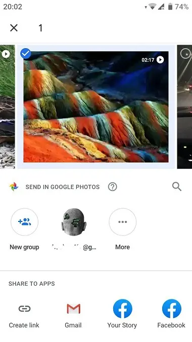 send large video from android