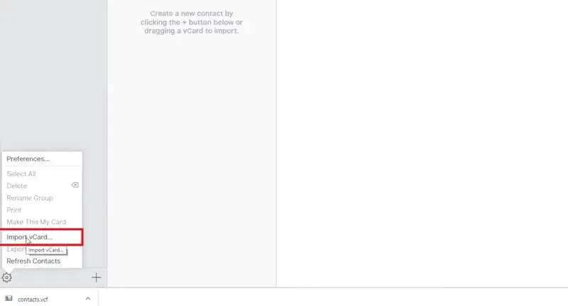 To import your contacts from android to new iphone