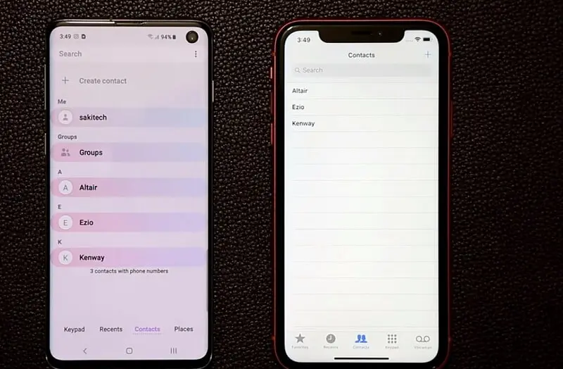 transfer android contact to iphone phone