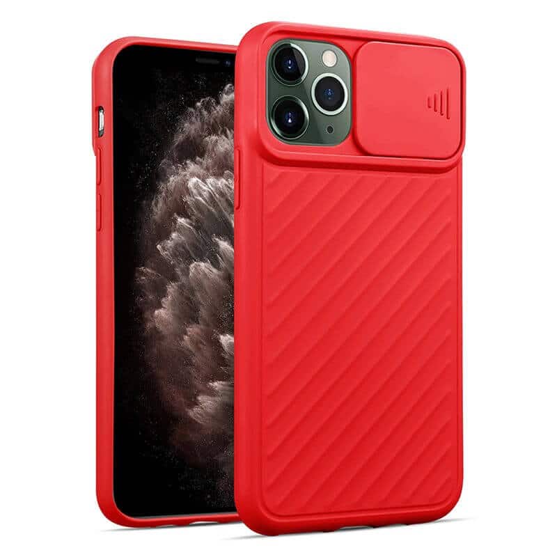 red camera protection iphone case