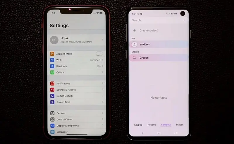 transfer contacts from iphone to android - way 1