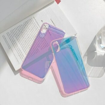 Glossy Gradient Color Rainbow iPhone Case