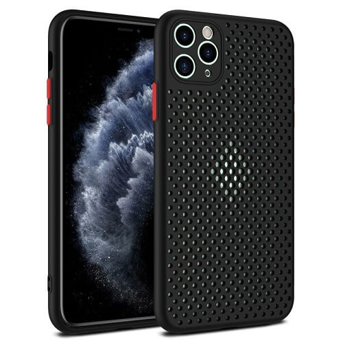 BLACK Heat Dissipation Breathable Phone Case for iPhone 11 PRO MAX