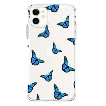 Blue Butterfly Phone Case for iPhone X (1)