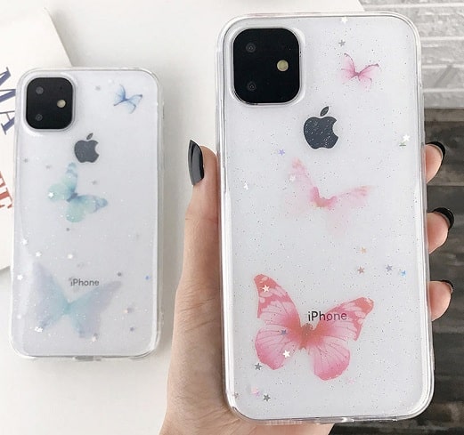 Glitter Star Butterfly iPhone Case