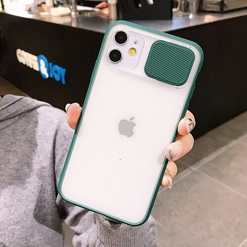 Green Blurred Camera Lens Protection Phone Case