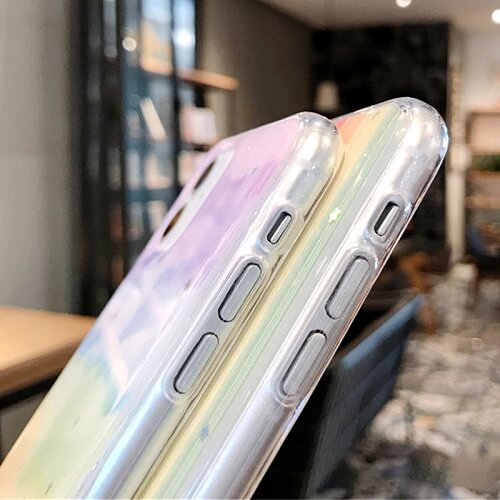 Custodia Per IPhone 11 Pro Max Star Wars - Design Rebel Rainbow Sparkle Drip Con Protezione Antiurto