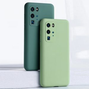 Mint Green Camera Protection silicone Phone Case