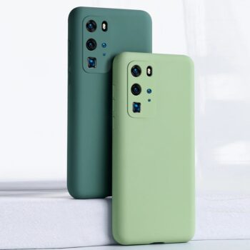 Mint Green Camera Protection silicone Phone Case