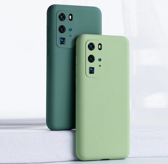 Mint Green Camera Protection silicone Phone Case