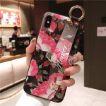 3D Flower Phone Case With Hand Strap For iPhone X