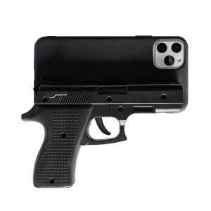 Black 3D Gun shaped phone case for iPhone 11 Pro Max