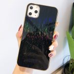 Black Glossy Holographic Phone Case For iPhone