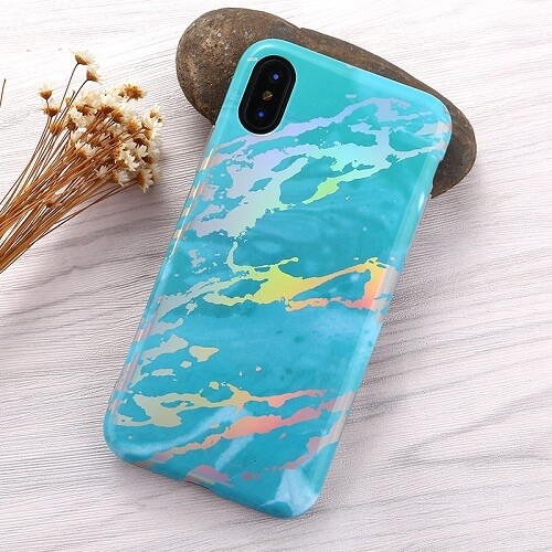 Blue Holographic phone case for iPhone 11 pro max