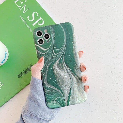 Dark Green Marble Case for most iPhone models