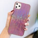 Pink Glossy Holographic Phone Case For iPhone