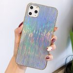 Silver Glossy Holographic Phone Case For iPhone