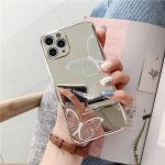 WHITE Mirror Butterfly Lens Protection Phone Case