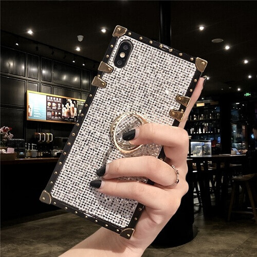 Bling Square Phone Case For iPhone 12 Pro Max 11 Xs Xr X