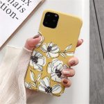 Yellow Watercolor Retro Flower Phone Case For iPhone