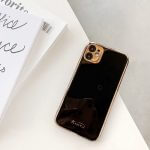 Black gold plated phone case