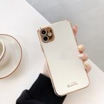 White gold plated phone case