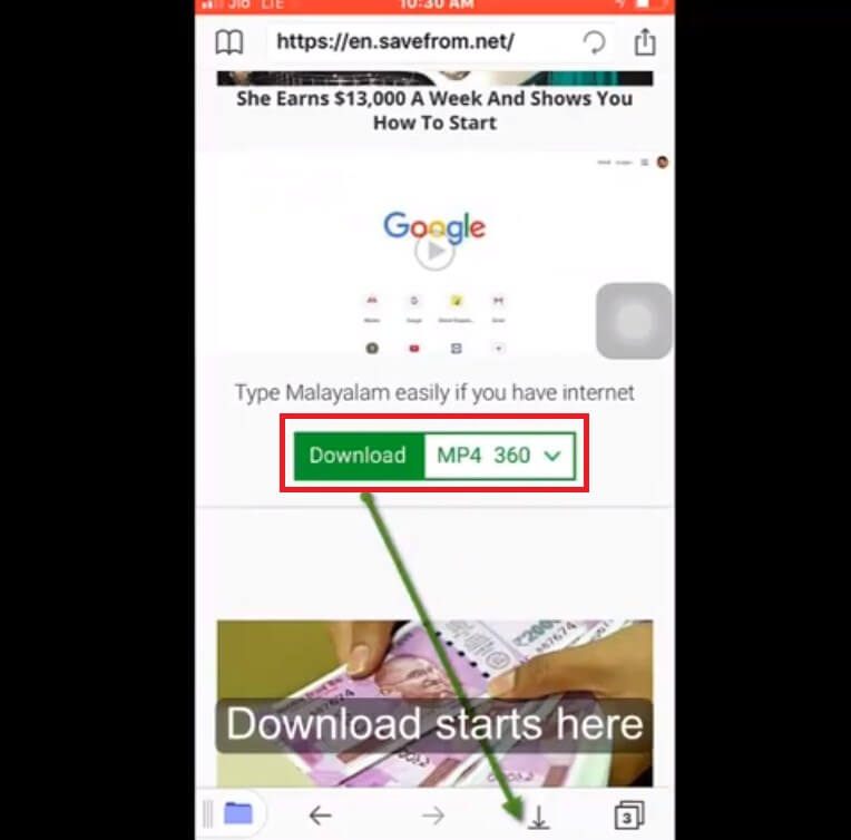 Click download youtube videos to iPhone