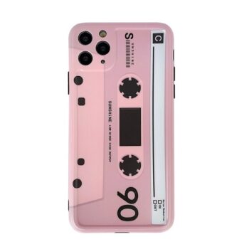 Pink cassette phone case