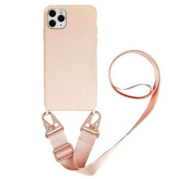 Silicone iPhone Case with Crossbody Strap